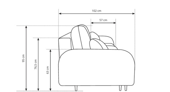 Schlafsofa mit Bettkasten CLOUD Elma 4 Begie