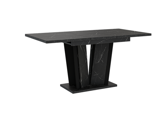 Esstisch Ausziehbar ANDZIAS Schwarz Marble