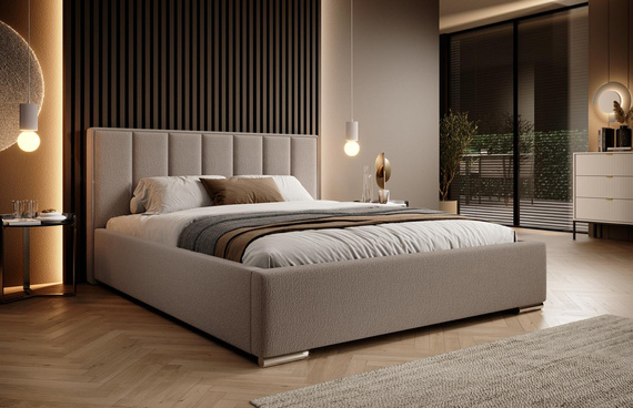 Polsterbett Boucle 200x200 Dunkelbeige