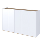 Sideboard PARIS Weiß Glanz/eiche Scandi