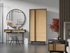 Elegant design Kleiderschrank Eiche geölte/ Anthrazit MALTS