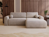Design Ecksofa in modernem stil velvet hellbeige rechts AURA