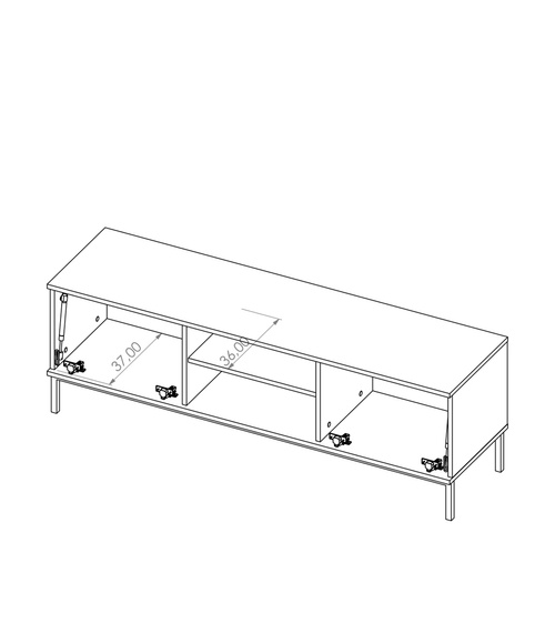 TV-Schrank klassisch Weiß 150 cm breit MENS