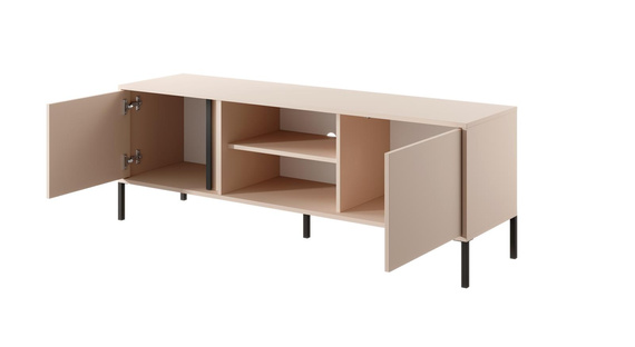 TV-Schrank Beige mit LED-Beleuchtung NINA