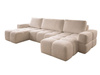 Praktische U-Form Bequeme Ecksofa Boucle Hellbeige WOLKS