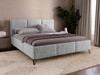 Komfort Polsterbett Doppelbett Retro Stil mit hohen Metallfüßen 140x200 LARAS