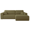 Cordstoff Ecksofa stilvoll Olivgrün
