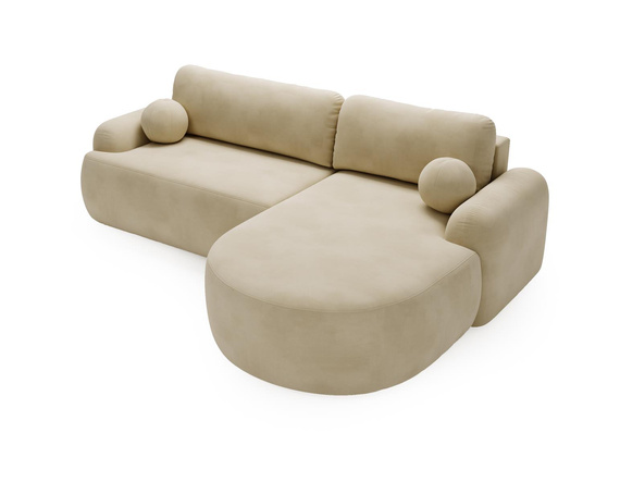 Trendiges Ecksofa L-Form OLIO Hellbeige