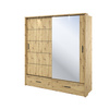Kleiderschrank ARTI mit 2 Schubladen mit Spiegel 200 cm