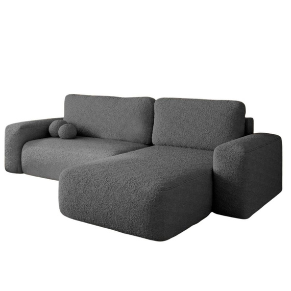 Ecksofa L-Form Rechts Schlaffunktion Stauraum Tedis Graphit