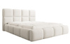 Bett aus Bouclé MERID Creme 140x200