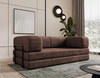 Schlafsofa modern Braun Cord LAMILO