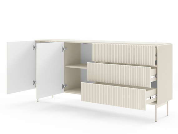 Sideboard mit Türen und Schubladen LOUISS Kaschmir