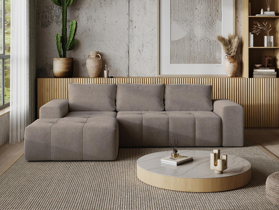 Wohnsofa im Trend Design Braun
