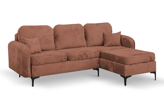Ecksofa mit Schlaffunktion BELLA Schwarz