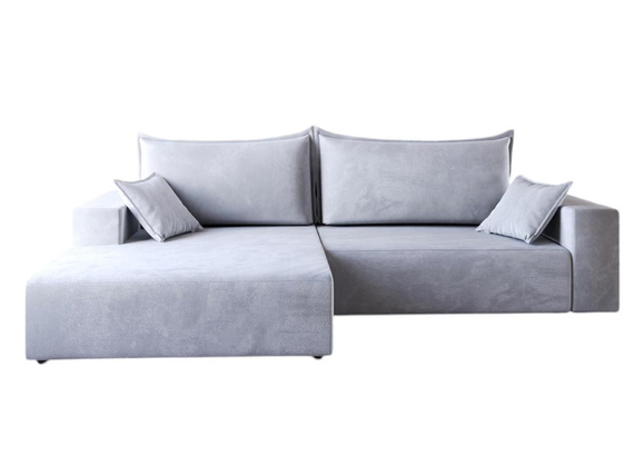 Ecksofa modern 240 cm Schlaffunktion Grau ARNO