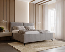 Polsterbett grau elegant LEO 200x200 GRAU