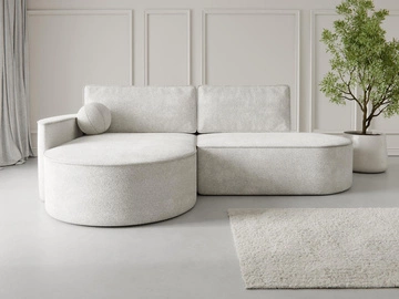 Ottomane Links \ boucle \ Weiß