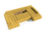 Großes Ecksofa in U-Form für Wohnzimmer MONA Beige
