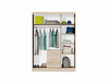 Kleiderschrank 3 Türen und 3 Schubladen ALEX Graphit