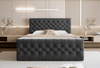 Glamouröses Samtbett mit hohem Komfort Graphit 200x200 MIAMI