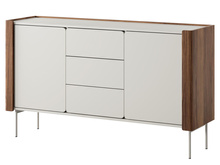 Kommode mit 3 Schubladen und 2 Türen SUZ Nussbaum