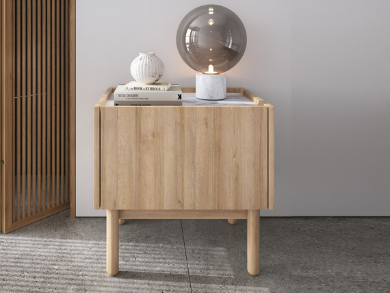 Nachtisch mit Schublade Scandi POP Eiche riviera