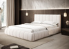 Elegant Designerbett Creme 180x200 Metallrahmen MISS