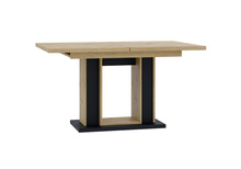 Esstisch PEDRO Eiche Artisan + Schwarz