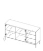 mit 3 Schubladen und 2 Türen, Modern Wohnzimmer, MENS