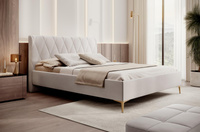 Polsterbett ohne Bettkasten HILT Beige