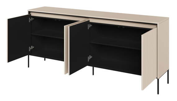 Kommode mit 4 Türen und LED-Beleuchtung FLORE 193x40x83 cm) 