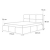 Elegant Polsterbett Hellbeige CANDE 160x200