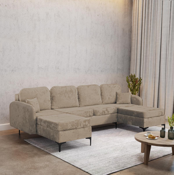 Ecksofa U-form BELLA Beige