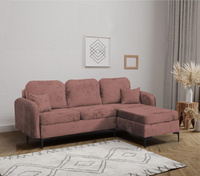 Ecksofa mit Schlaffunktion BELLA Rosa