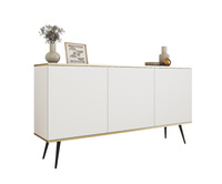 Elegante Kommode mit schwarzen Beinen POLO Weiß