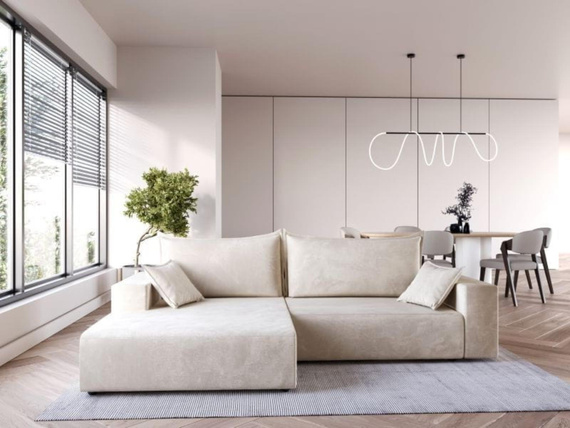 Design Ecksofa L Form Beige ARNO