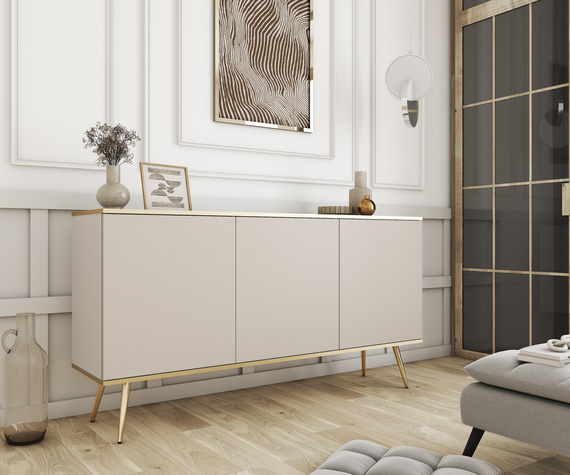 Kommode für ein modernes Wohnzimmer POLO Beige