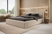 Boucle-Bett mit Stauraum Beige 180x200 ASTA