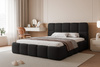Polsterbett aus Bouclé CLOUDY 140x200 Schwarz