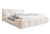 Design Polsterbett mit Stauraum 160x200 Weiß 