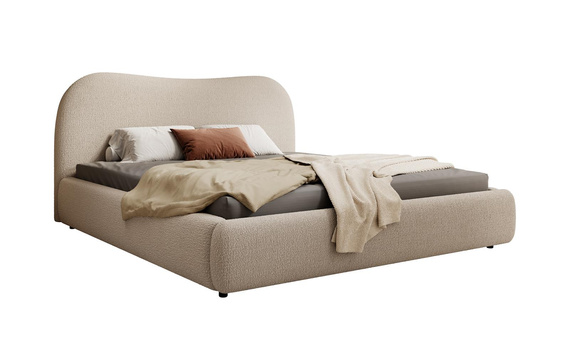 Boucle ROSI,  mit Bettkasten und Lattenrost