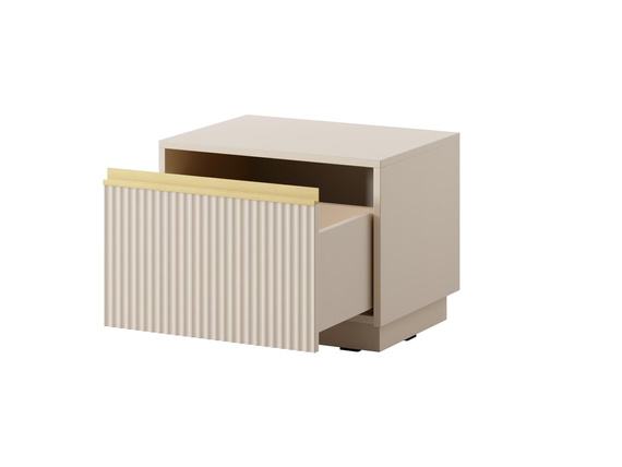 Nachttisch mit Schublade GLAM Beige 