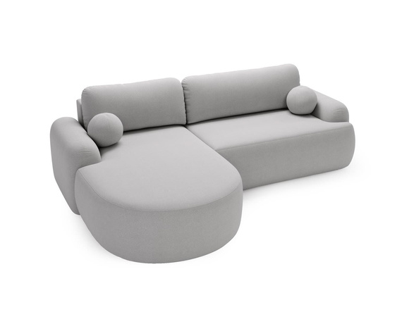 Ecksofa L Form Boucle OLIO Grau