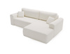 Gemütliches Ecksofa Cordstoff Beige