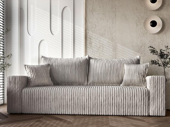 Modern cordstoff Schlafsofa grau CORDI