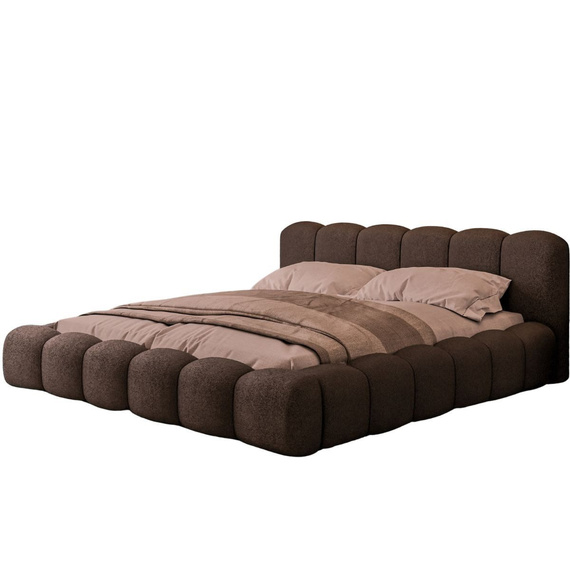 Glamour Wolkenbett 180x200 mit Metallrahmen Braun LUX