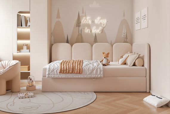 Kinderbett Velvet Rose modernes Design in Rosa DREAMY 