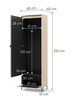 Garderoben-Set Beige mit Lamellen FLORE