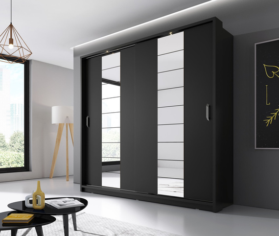  Schwebetürenschrank ARTI 14 Schwarz
